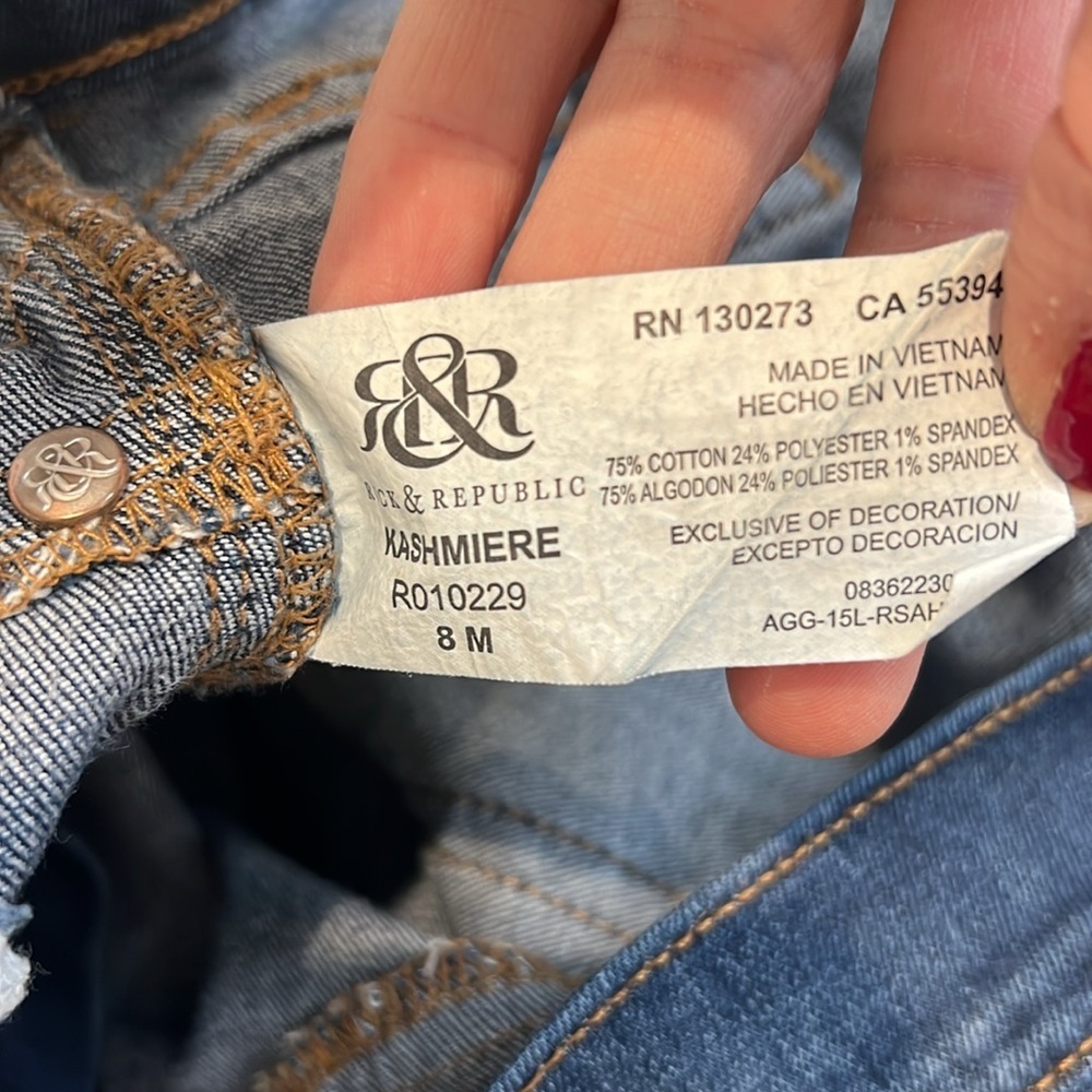 Rock and Republic Kashmiere dark denim jeans size 8M. - Picture 9 of 9